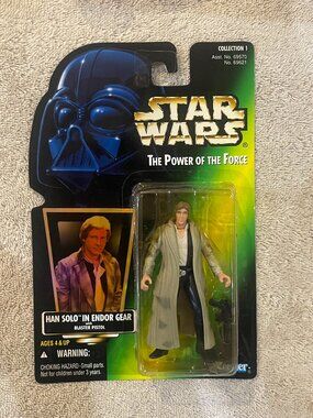 Star Wars The Power Of The Force Han Solo In Endor Gear Kenner Collection 1